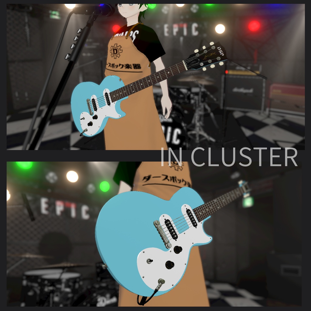 LPD-SL 3DCGローポリゴンギターモデル