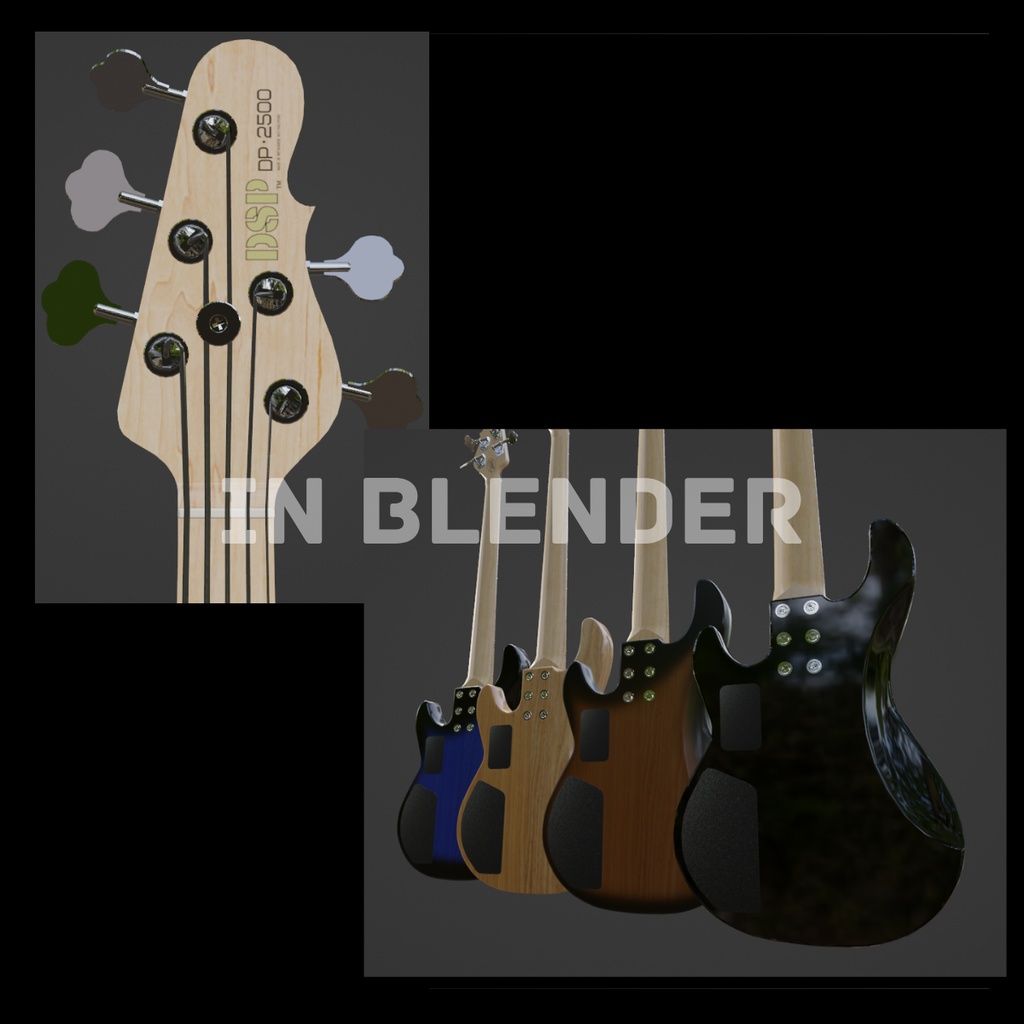 DP2500 ElectricBass3Dモデル