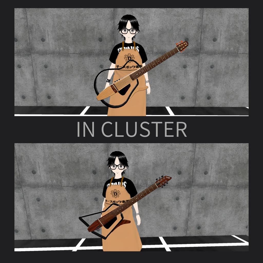 SLG 3DCG超ローポリゴンギターモデル