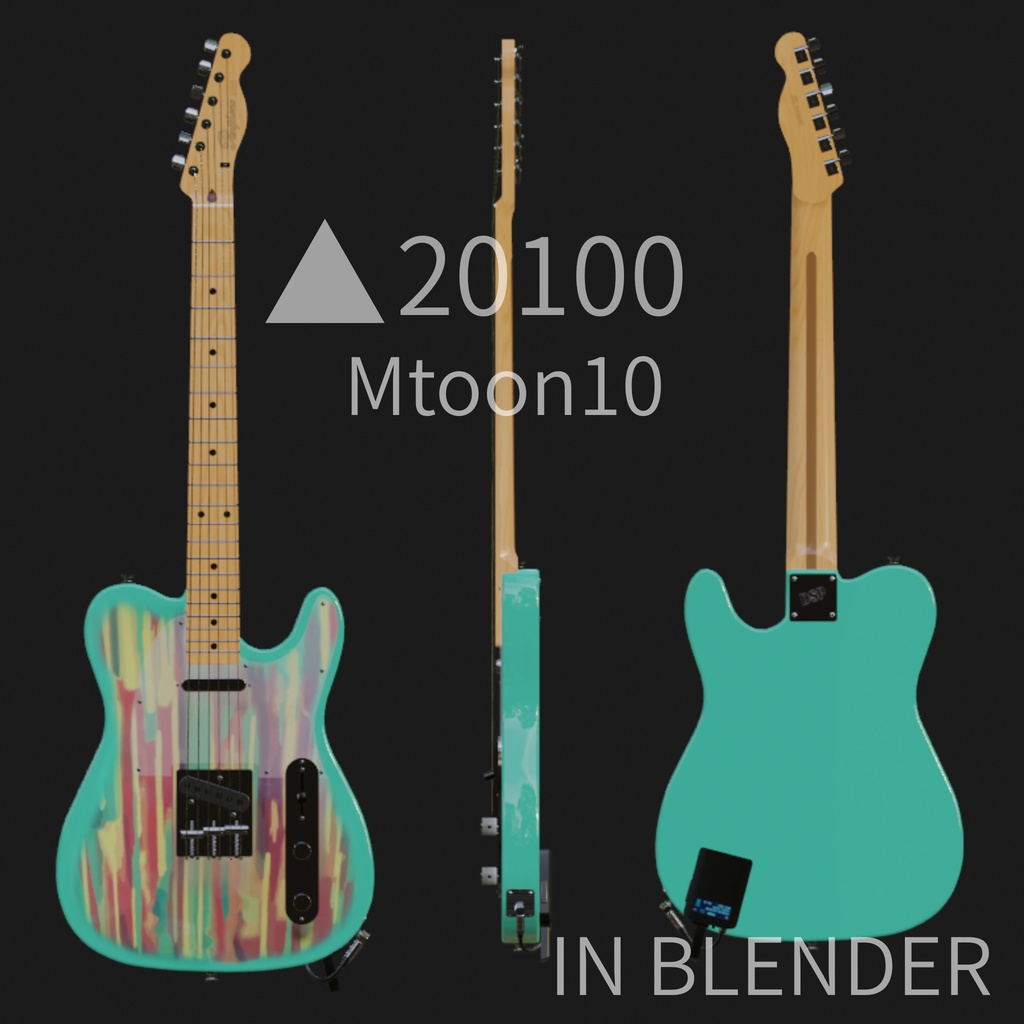 SENDER P-edition 3DCGローポリゴンギターモデル
