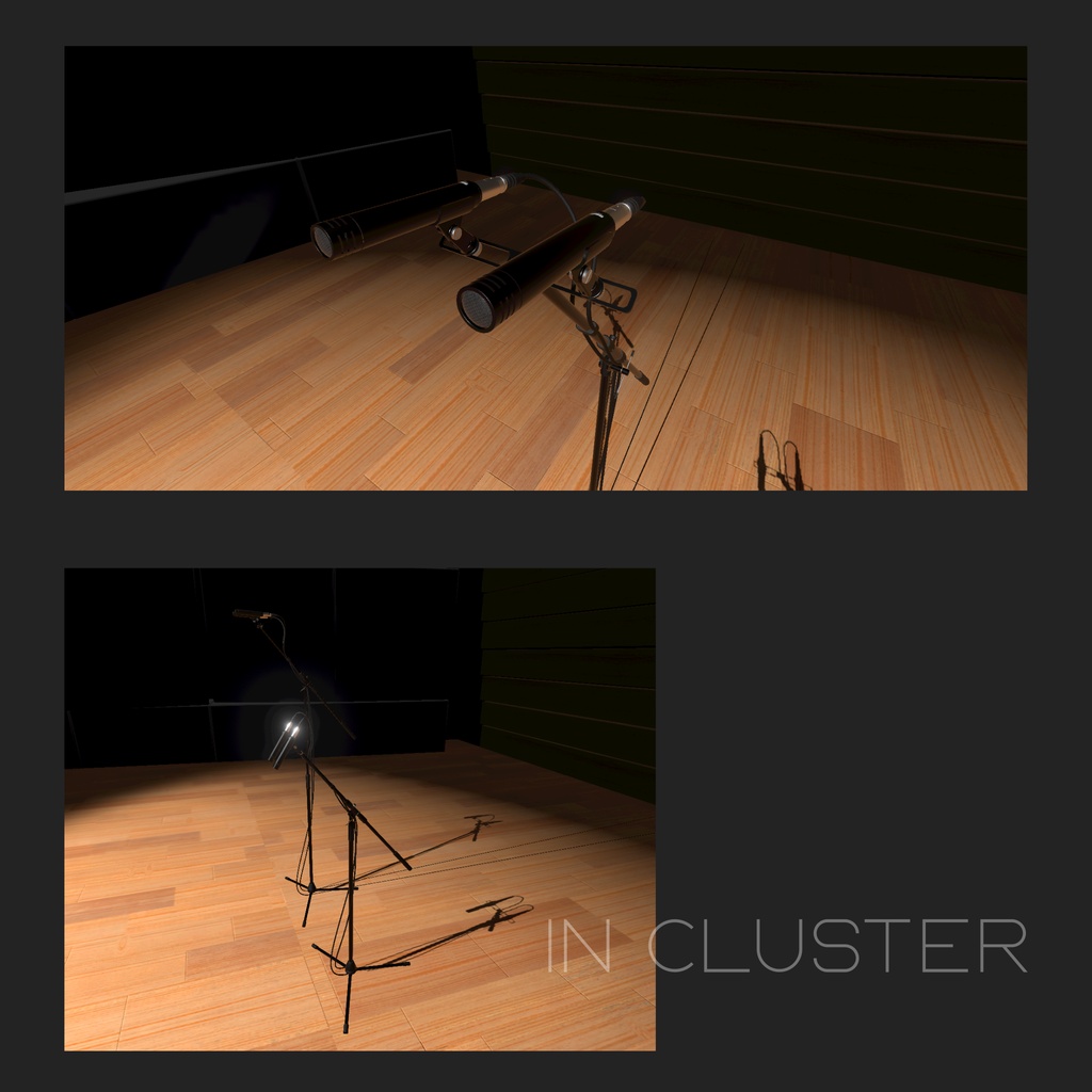 ローポリゴン3DCG コンデンサマイク(PEN型)モデル