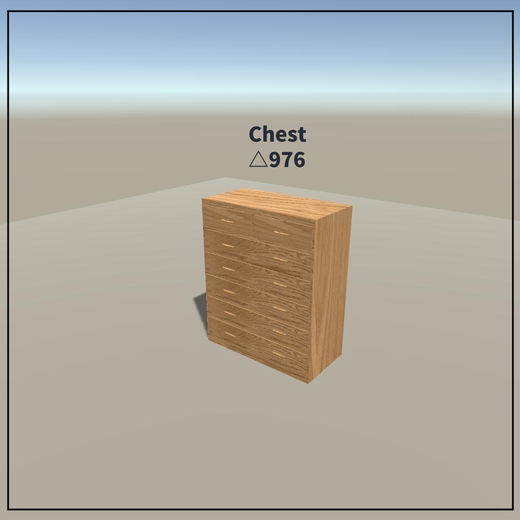 【VRChat想定】和風家具セット