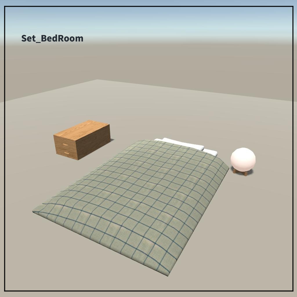 【VRChat想定】和風家具セット