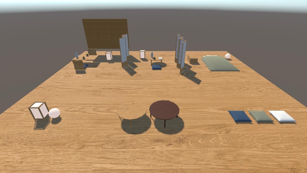 【VRChat想定】和風家具セット