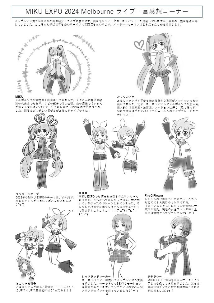 MIKU EXPO 2024 New Zealand and Australia レポート本