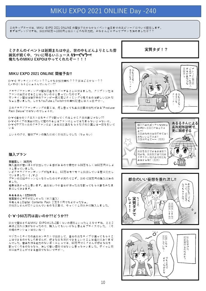 MIKU EXPO 2021 Online Pledge Report Book