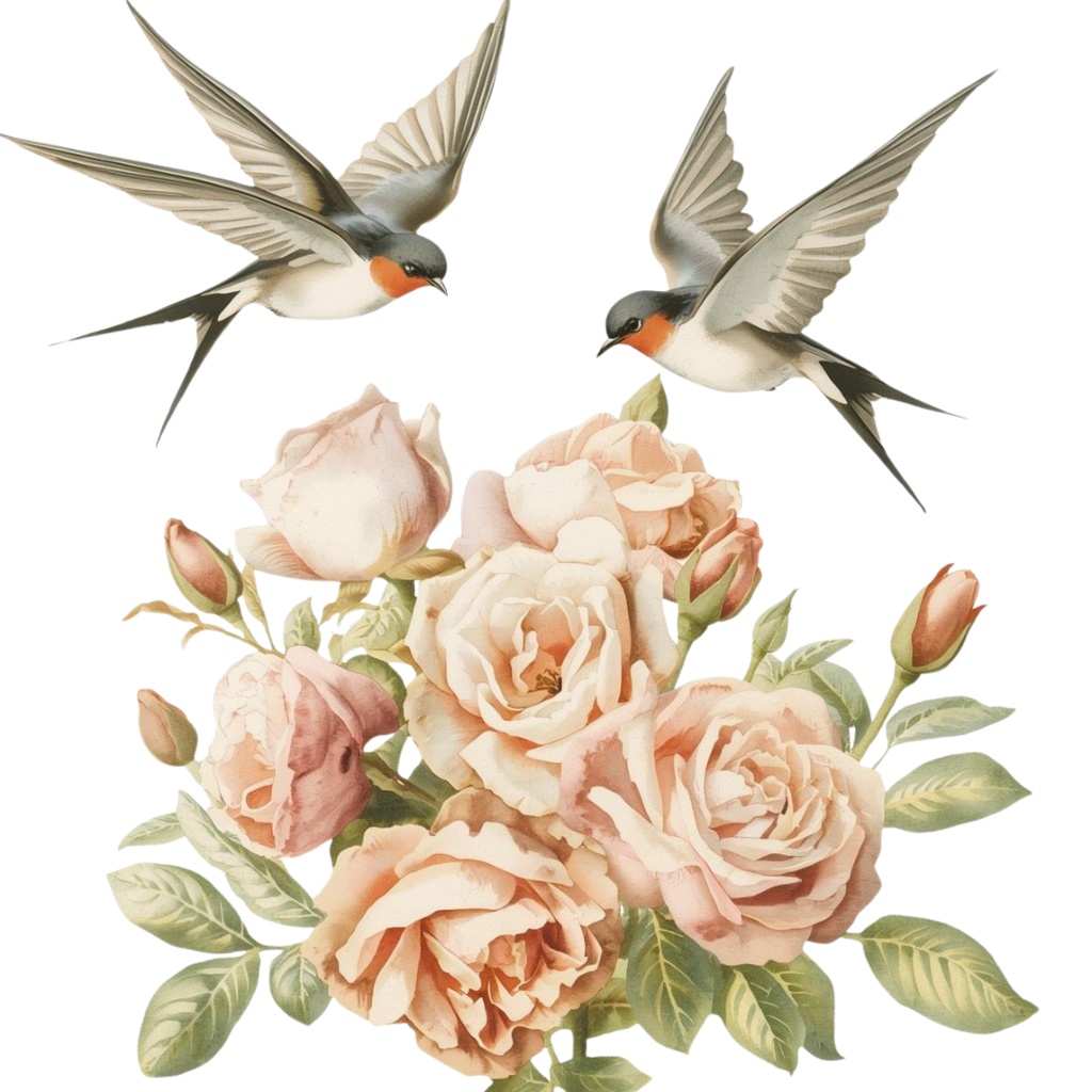 日常を彩るアンティーク風雑貨イラスト素材集(12点)