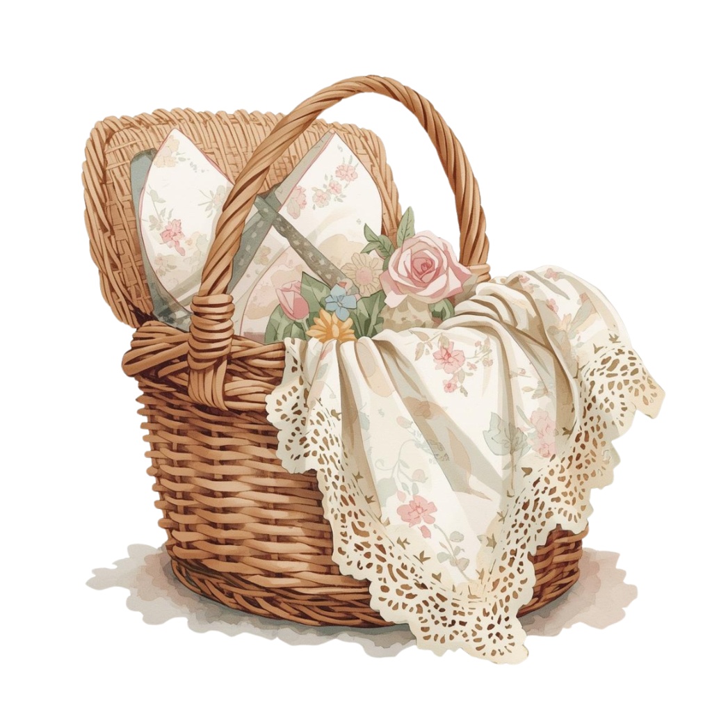 日常を彩るアンティーク風雑貨イラスト素材集(12点)