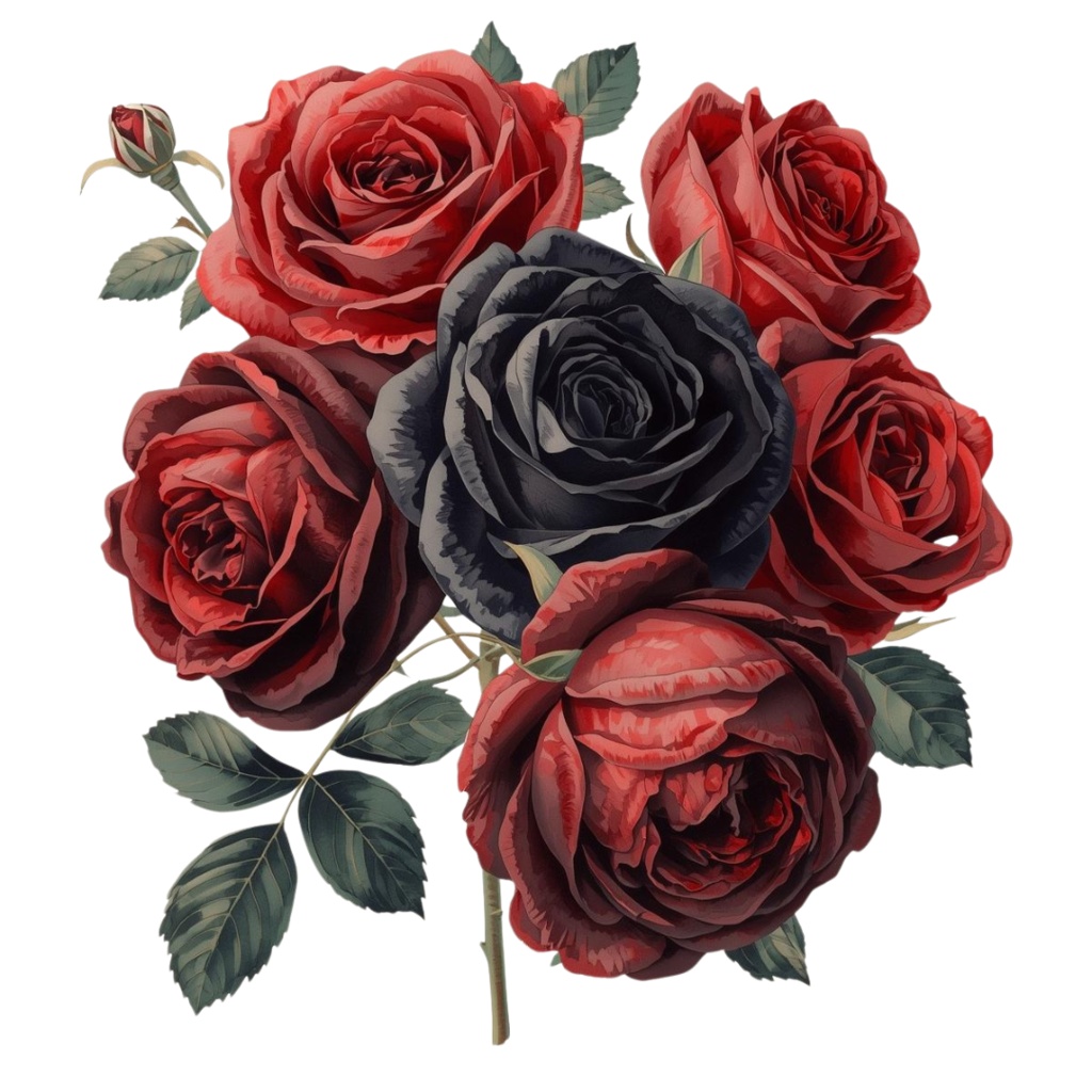 日常を彩るアンティークな猫と薔薇 13点