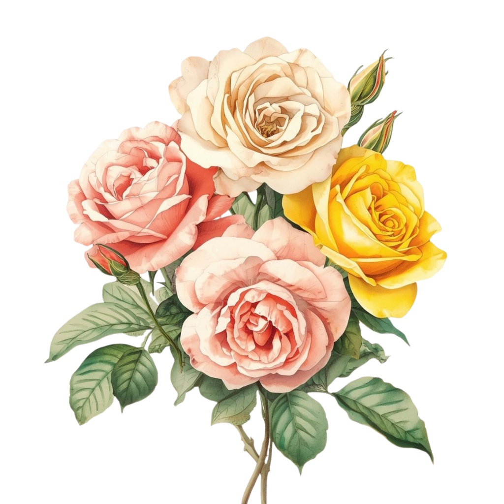 日常を彩るアンティークな猫と薔薇 13点