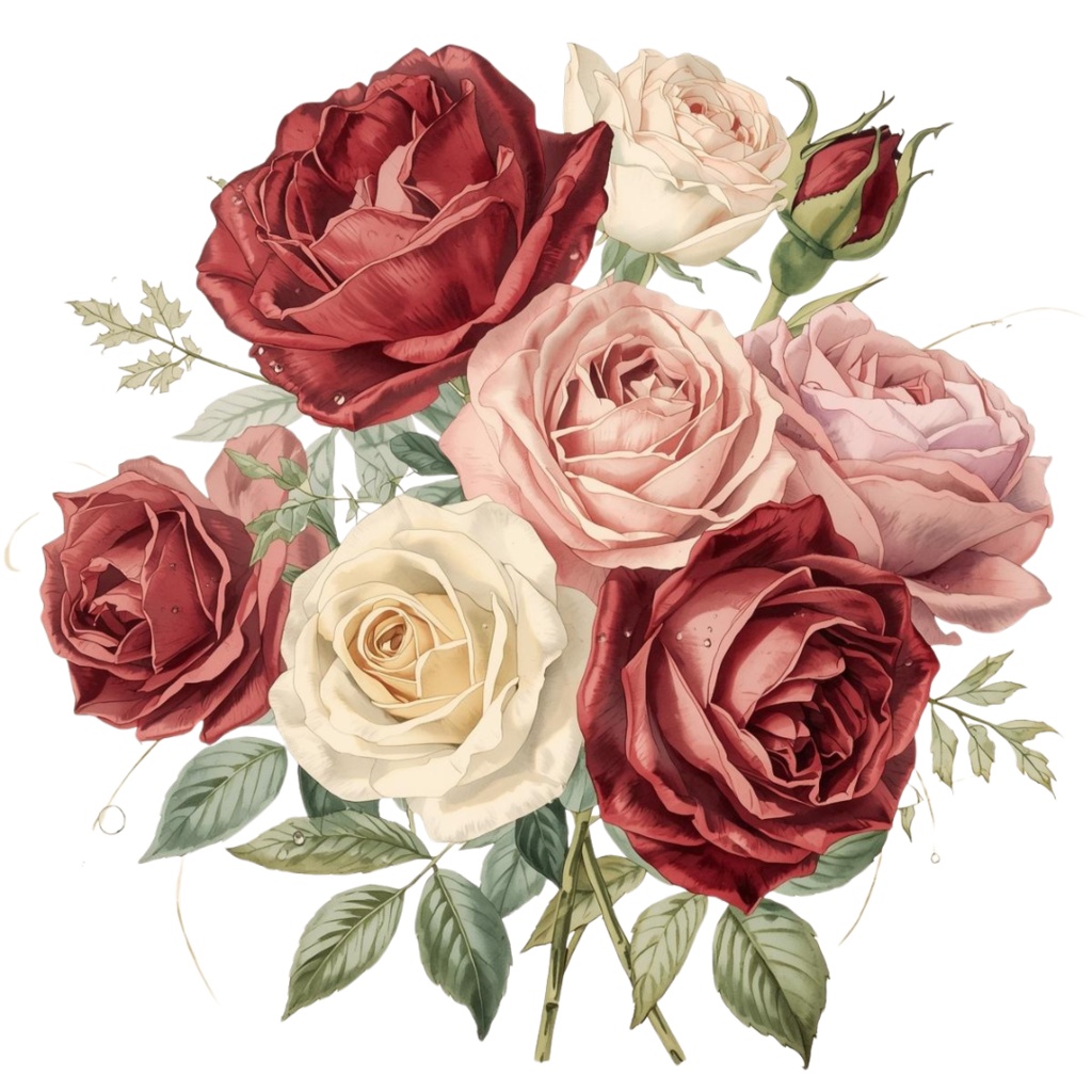 日常を彩るアンティークな猫と薔薇 13点