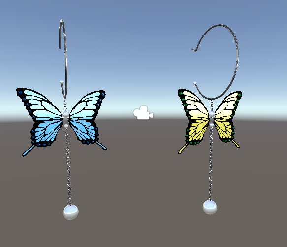 【桔梗】想定 バタフライピアスセット