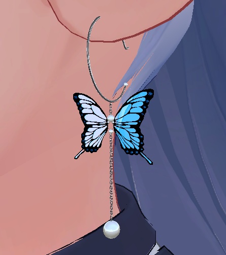 【桔梗】想定 バタフライピアスセット