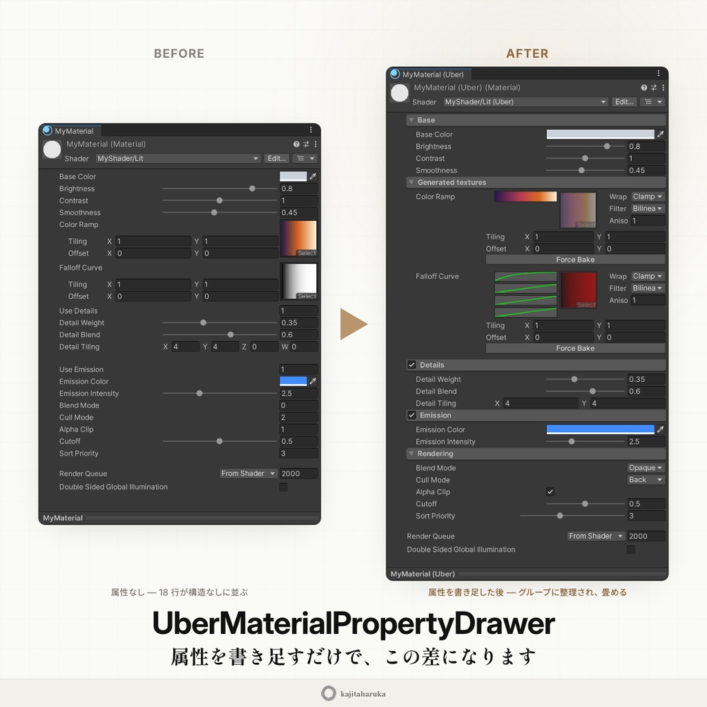 UberMaterialPropertyDrawer -シェーダー開発向けマテリアルプロパティ拡張-