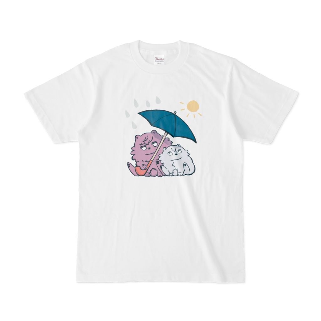 宵ポメとあちゃポメTシャツ(相合傘ver)