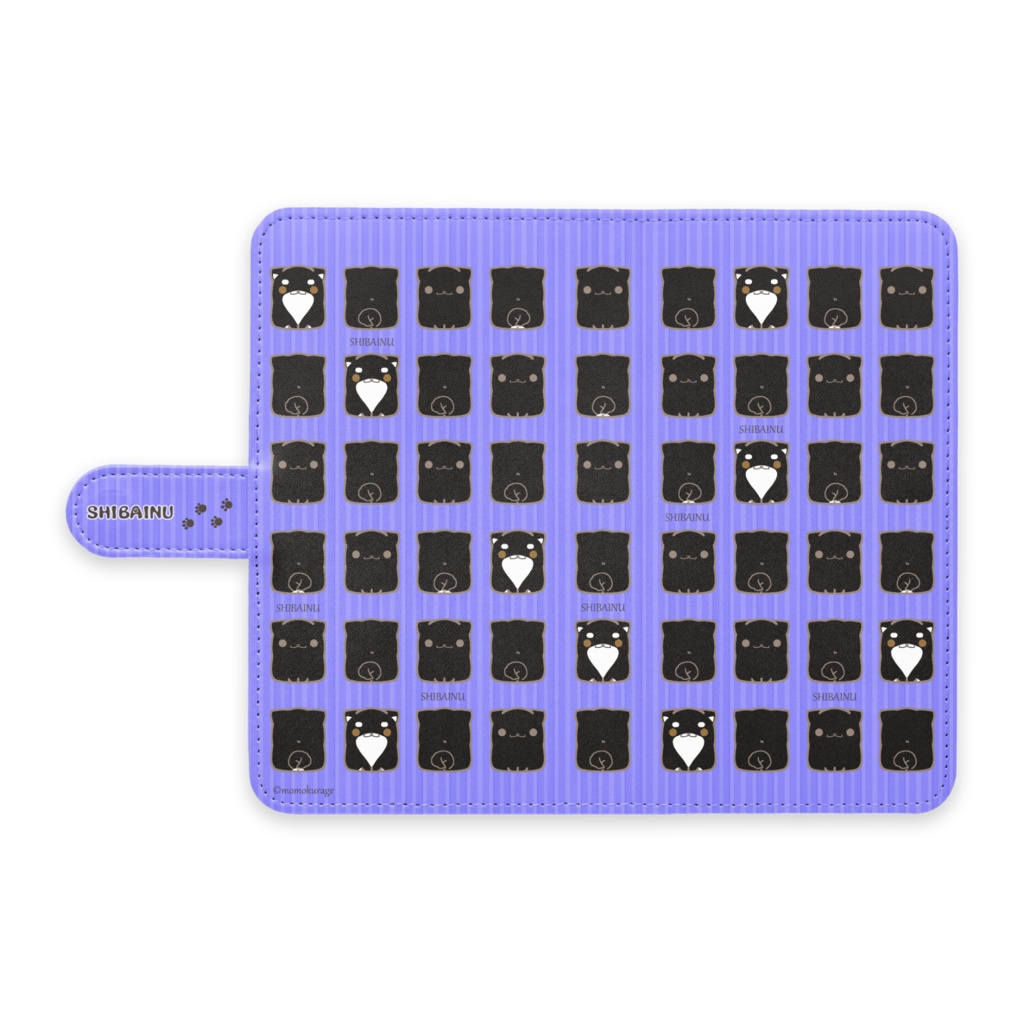 クロしばくん手帳型Androidケース