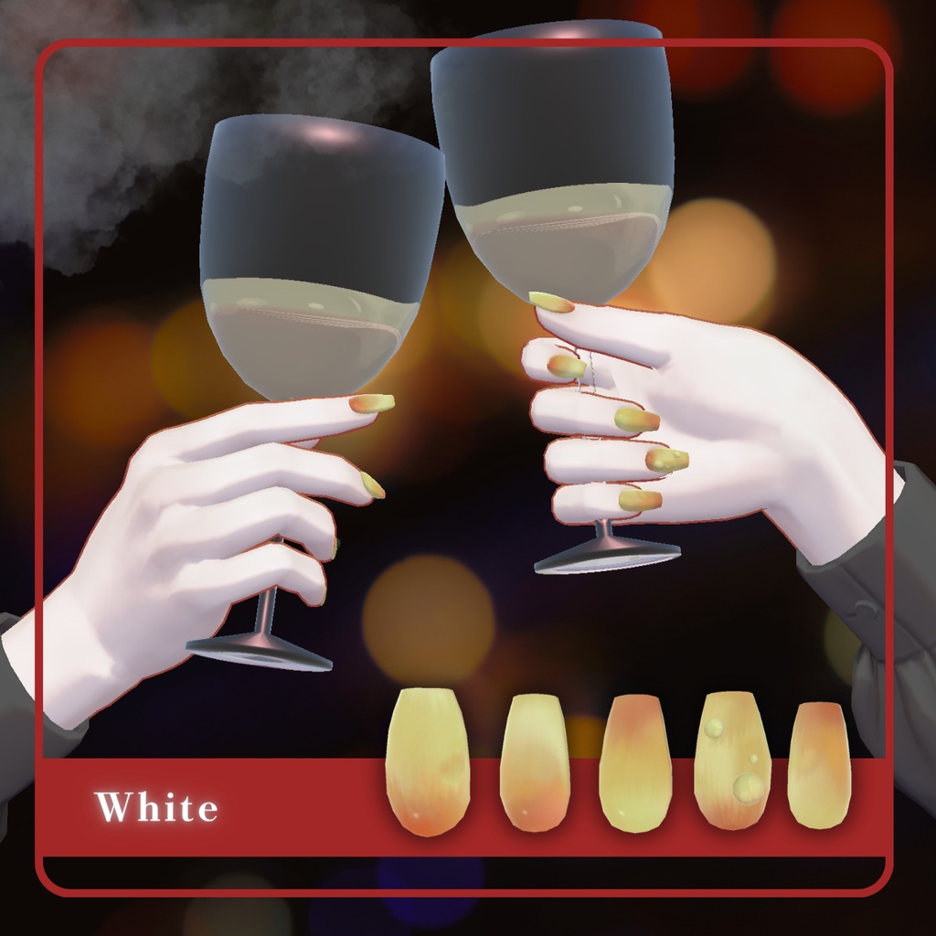 【Free/無料】WineNail + Earring SET|MA対応