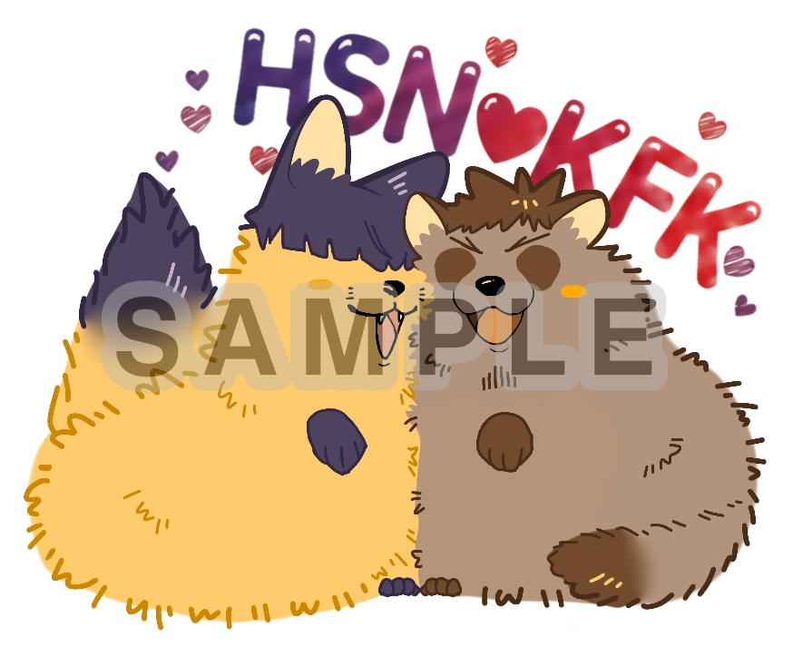 保カフdeきつたぬ【アクリルバッジ】