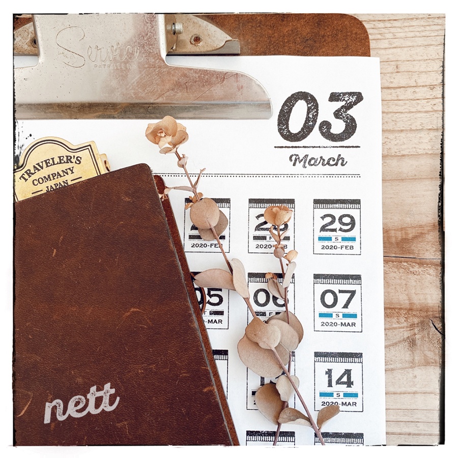 【nett】2020年3月 日付シート