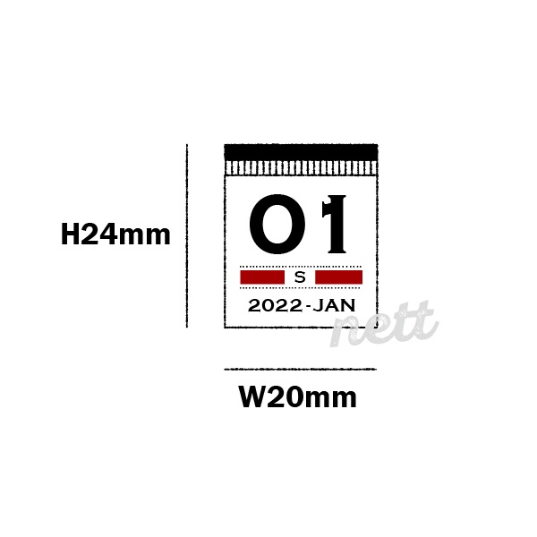 Nett 22年日付シート12か月セット Nett Booth