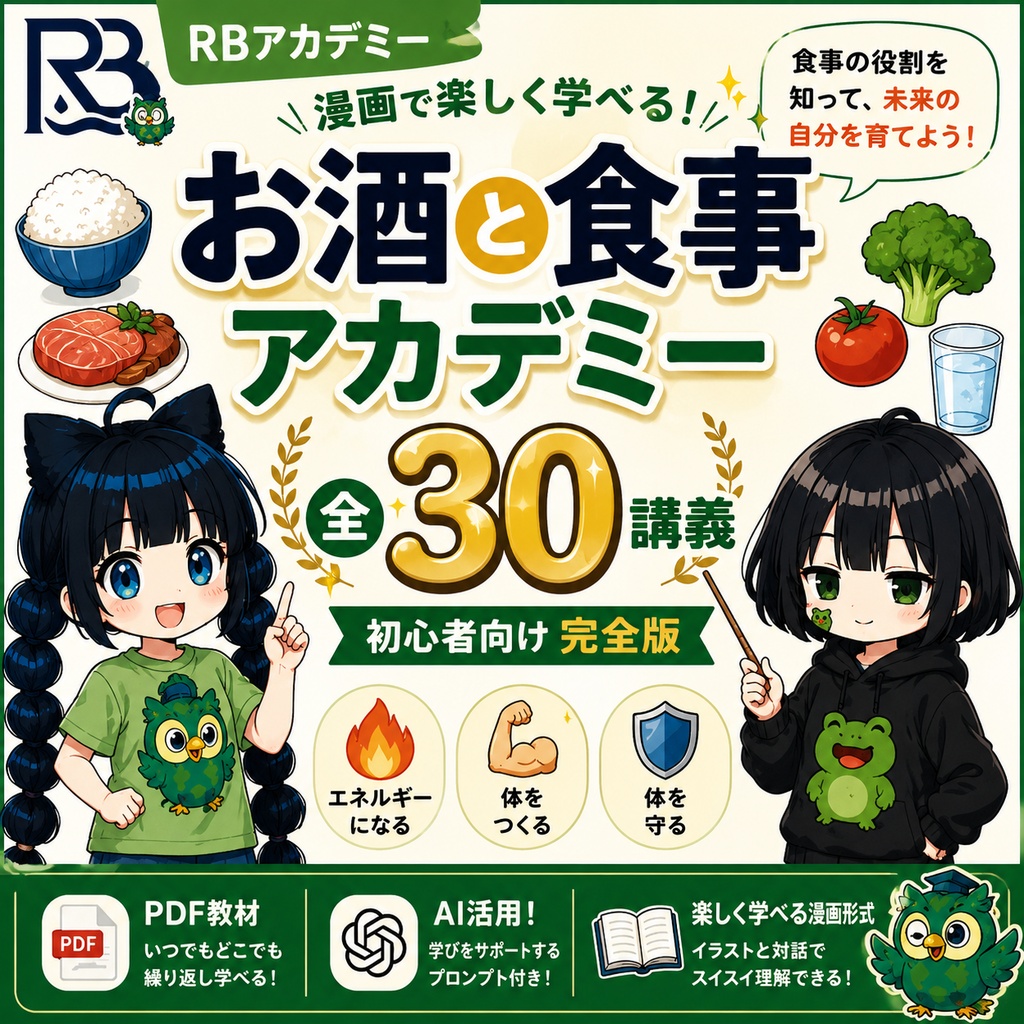漫画で学ぶ お酒と食事アカデミー【全30講義】