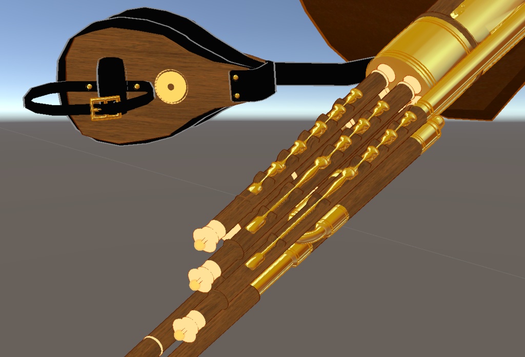 【3Dモデル】イーリアンパイプス Uilleann Pipes