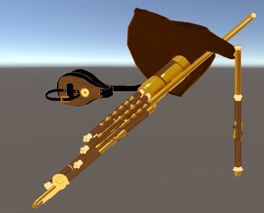 【3Dモデル】イーリアンパイプス Uilleann Pipes