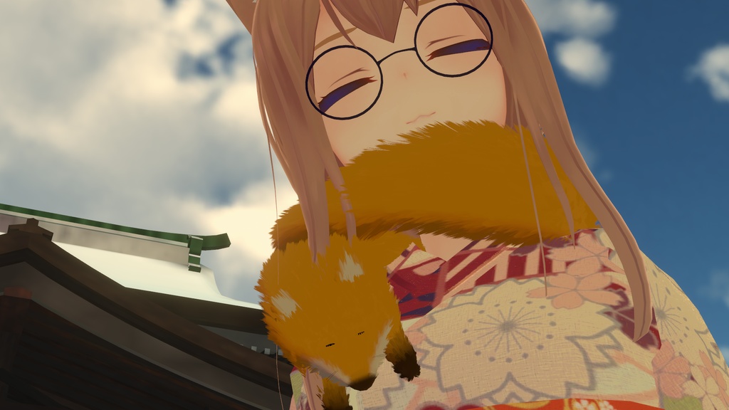 きつねマフラー【3Dモデル】