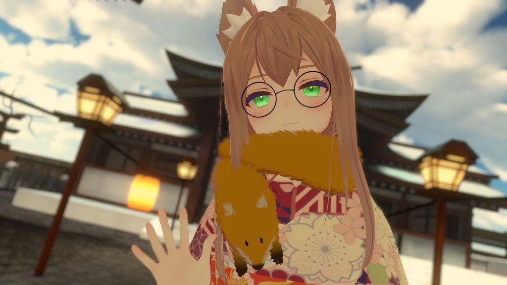 きつねマフラー【3Dモデル】