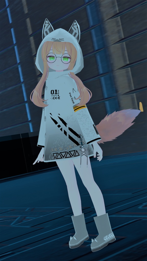 きつねテックコート(きつねレインコート用マテリアル)