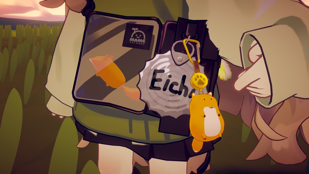 【無料】豆きつねキーホルダー