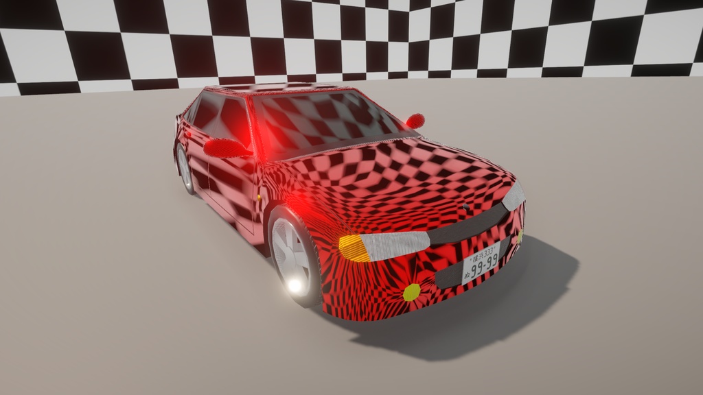 【Unity(URP)向け】LowPolyRealisticVehicle1(ローポリリアル風車両1)【ForUnity(URP)】