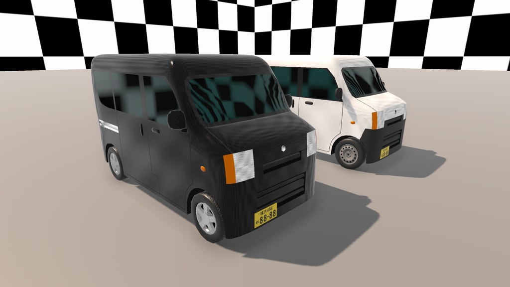 【Unity(URP)向け】LowPolyRealisticVehicle9(ローポリリアル風車両9)【ForUnity(URP)】