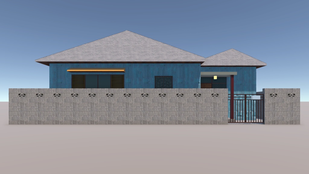 【Unity(URP)向け】LowPolyRealisticHouse1(ローポリリアル風住宅1)【ForUnity(URP)】