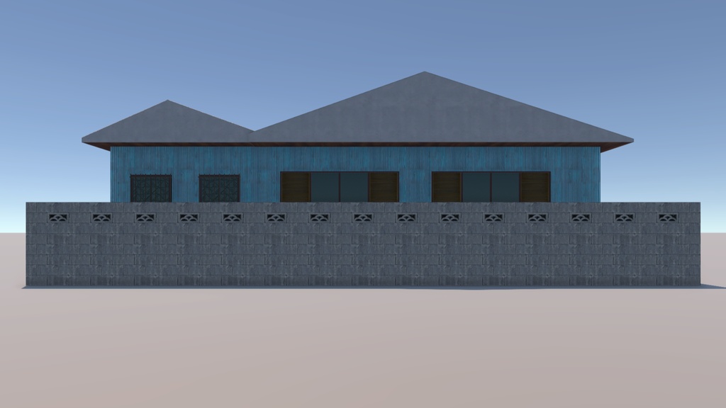 【Unity(URP)向け】LowPolyRealisticHouse1(ローポリリアル風住宅1)【ForUnity(URP)】