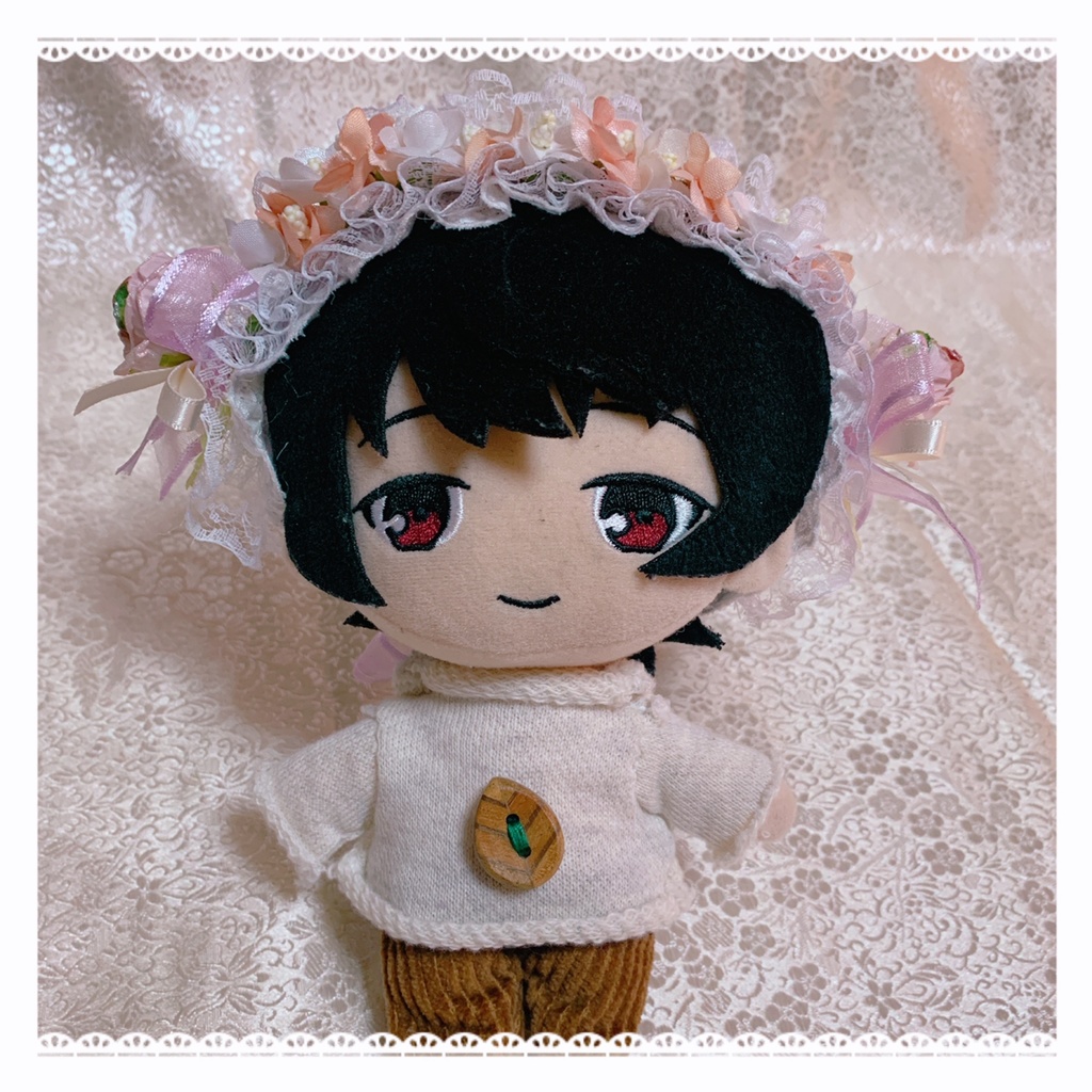 ピンク×ホワイトのヘッドドレス