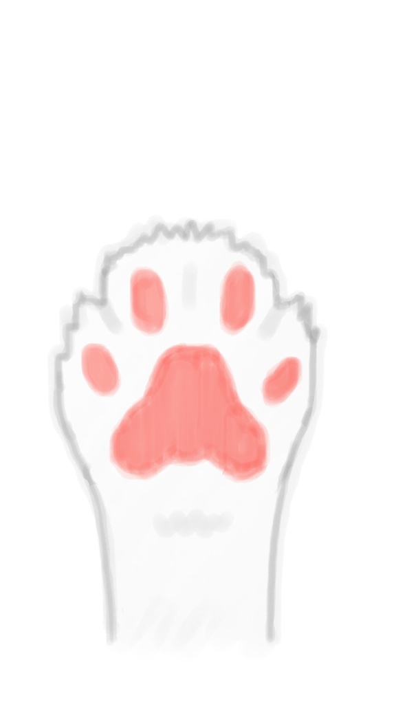 猫とハイタッチ