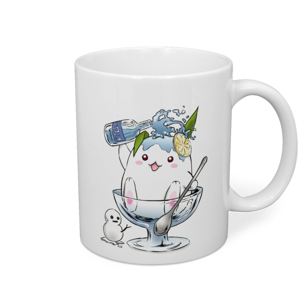 雪うさぎの氷、はじめました！マグカップ