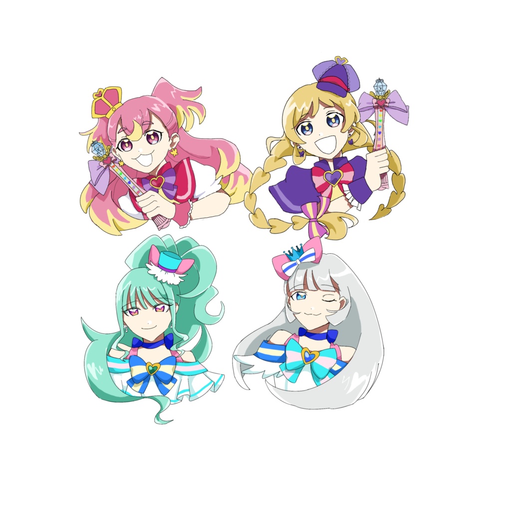わんぷり　ステッカー4枚セット