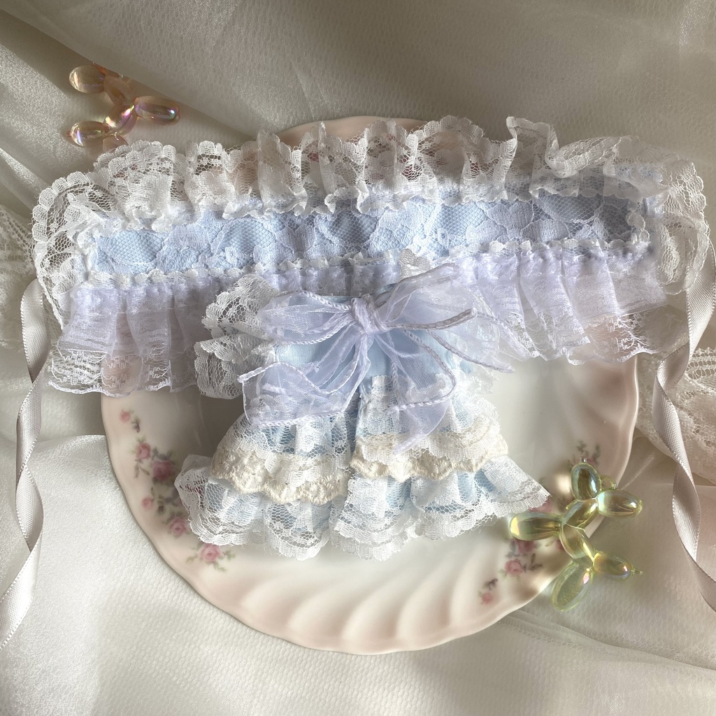 ティアードドレス ヘッドドレス ぬい服16cm