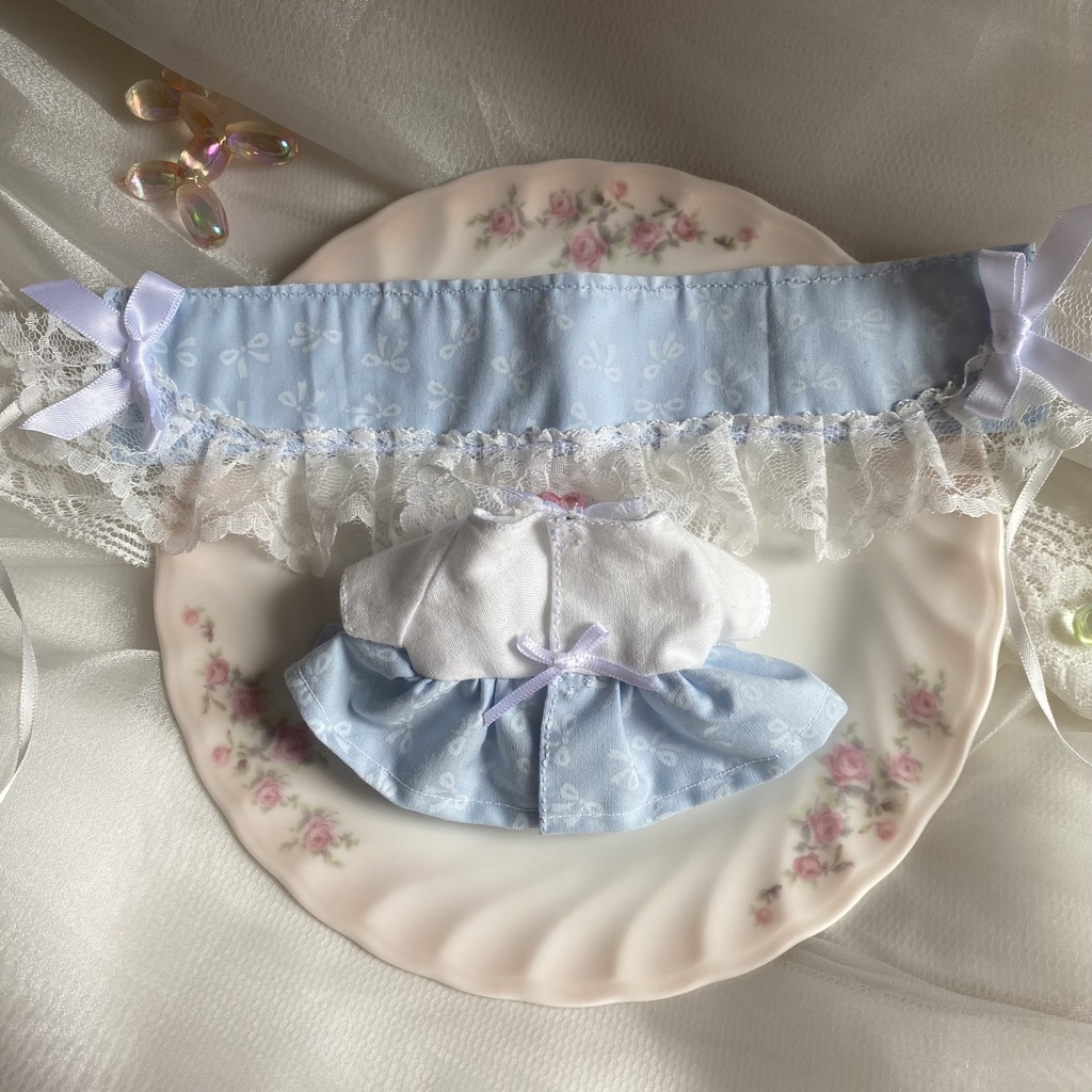 おそろいリボンワンピース ぬい服 16cmぬい