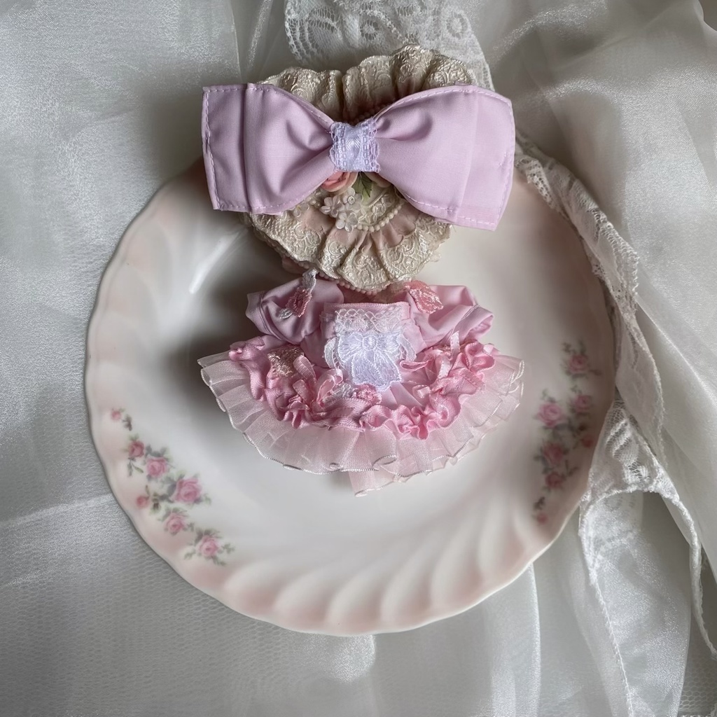 いつぬい ドレス リボン ピンク