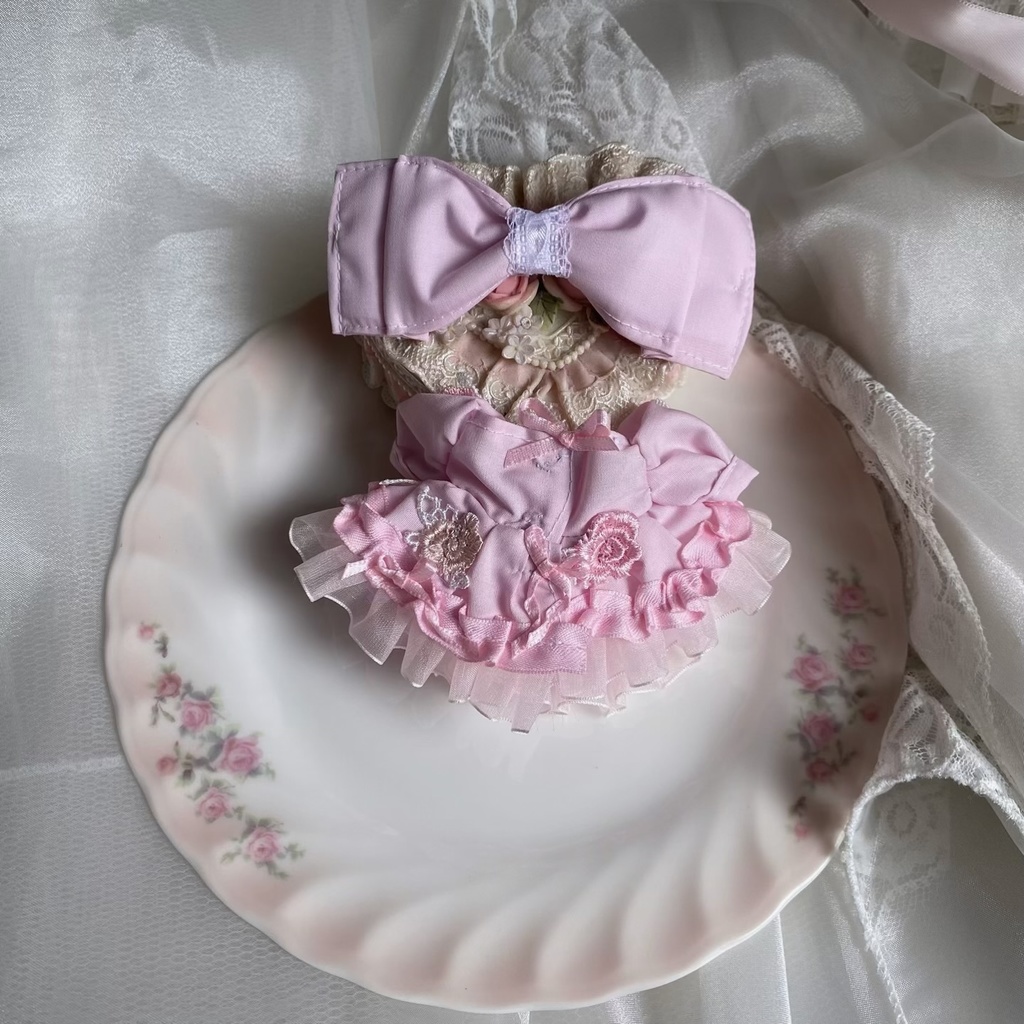 いつぬい ドレス リボン ピンク