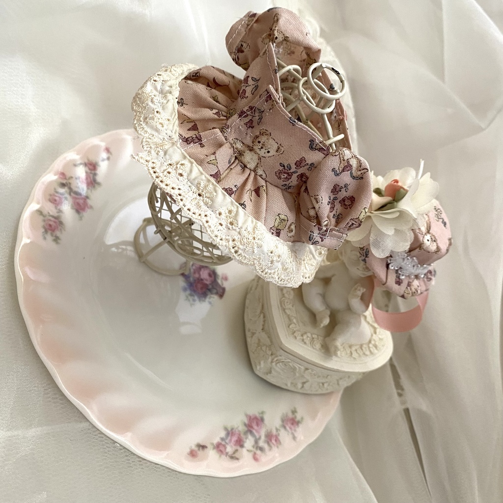 ロゼブロッサム・ドールドレス いつぬい ぬい服 ワンピース 帽子