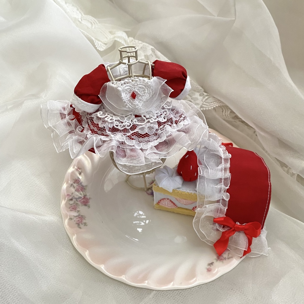 ショートケーキドレス いつぬい ドレス ヘッドドレス