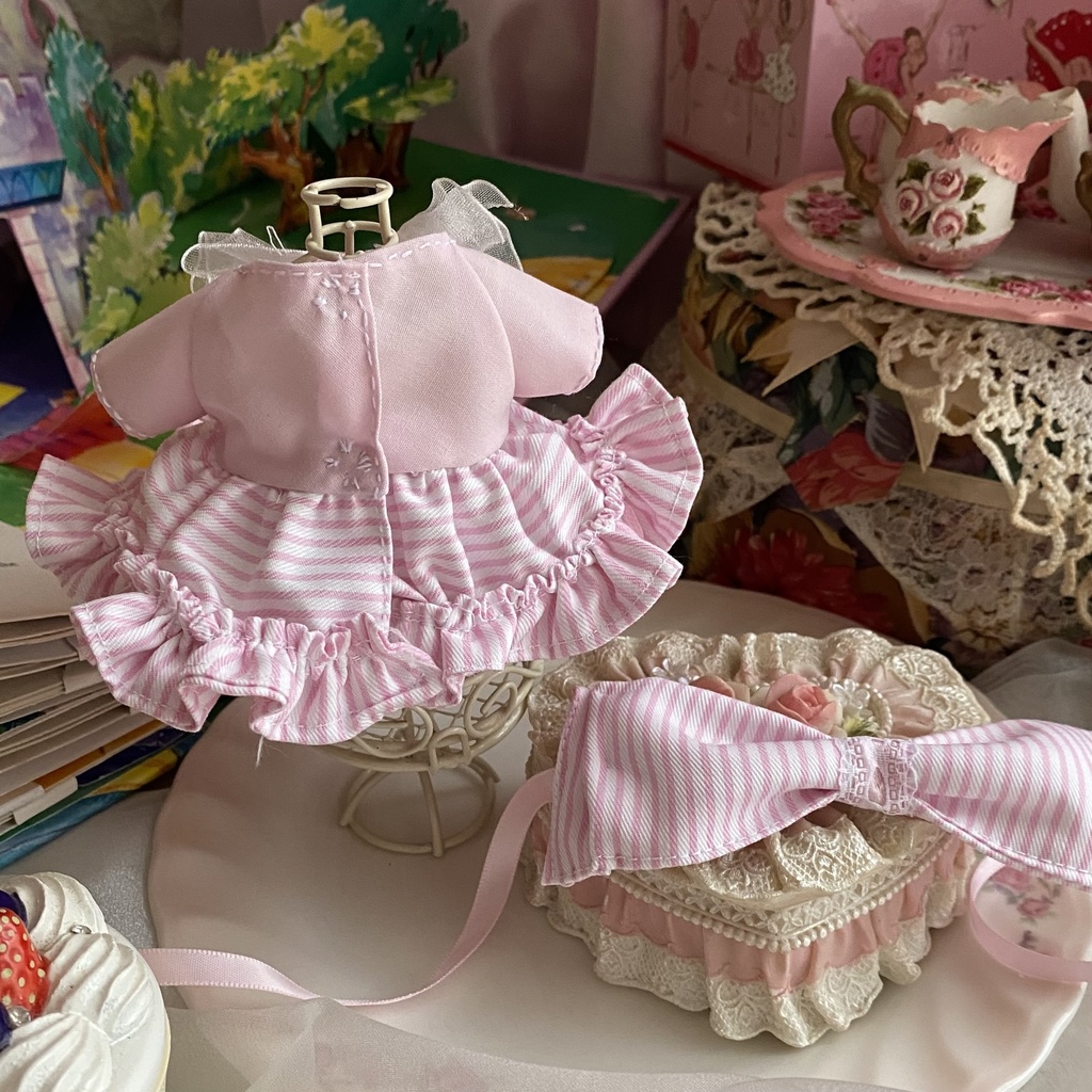 ローズミルクのティータイムドレス いつぬい ドレス ぬい服