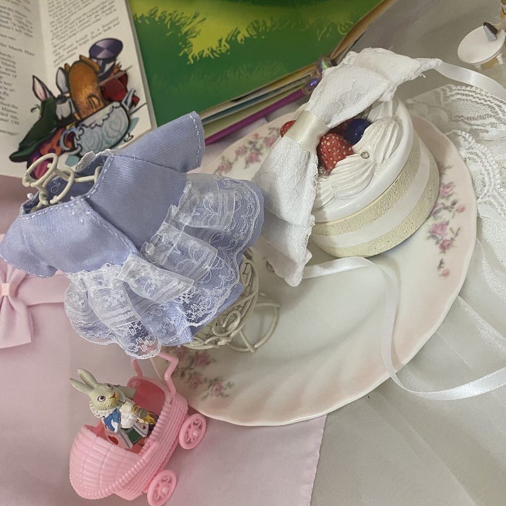 アリスドレス ホワイト いつぬい 16cmぬい ぬい服