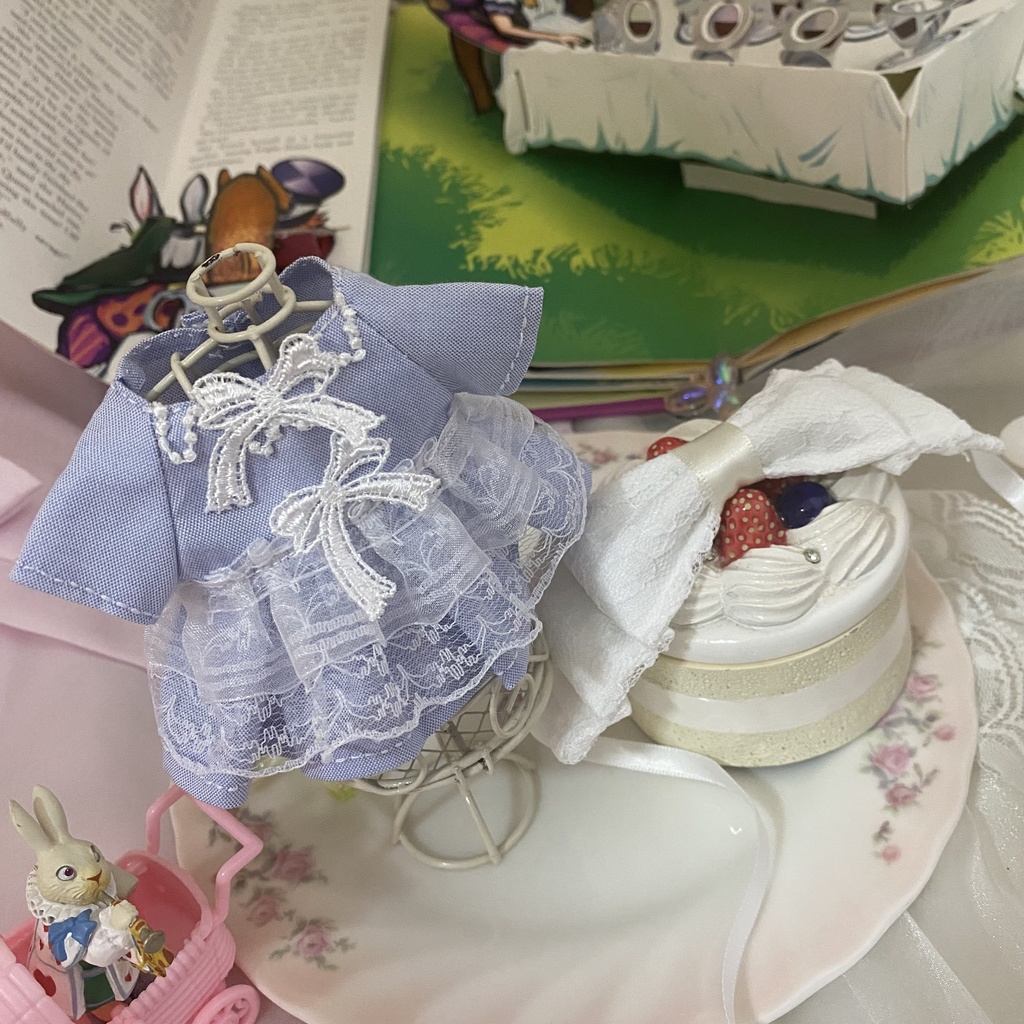 アリスドレス ホワイト いつぬい 16cmぬい ぬい服