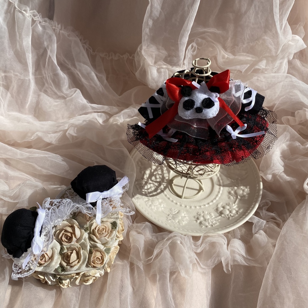 パンダちゃんなゴシックドレス🐼 ぬい服 いつぬい