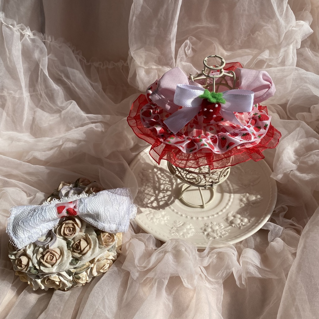 いちごなティータイムドレス ぬい服 いつぬい